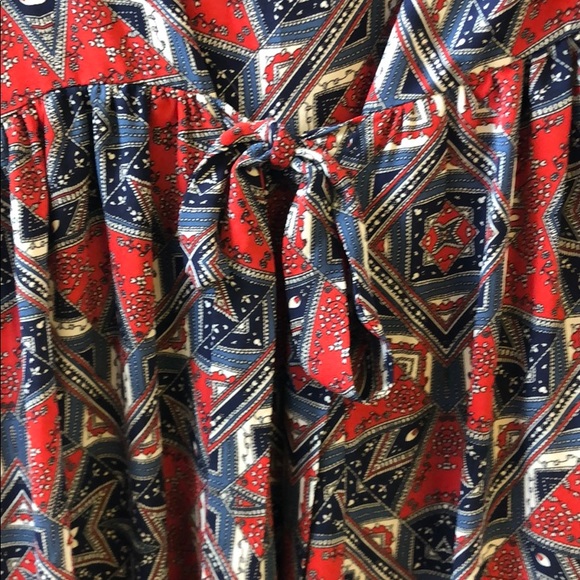 Paper Crown red and blue patterned dress - Picture 3 of 4